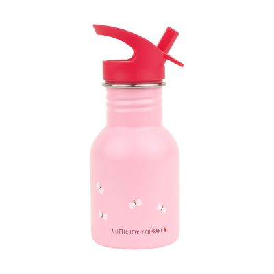 A Little Lovely Company Kleine RVS Drinkfles - Happy Cherries