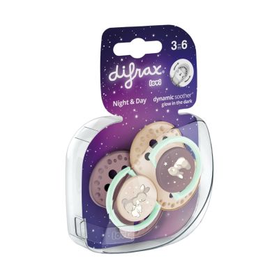Difrax Fopspeen Dynamic Night & Day Girl 3-6mnd