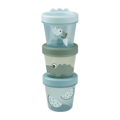 Done By Deer Baby Food Container Croco Green 3-pack