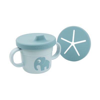 Done By Deer Foodie Spout/Snack Cup Elphee Blue