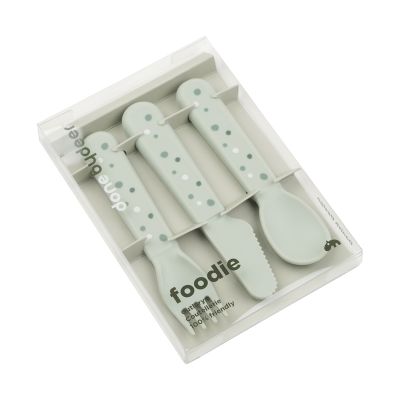 Done By Deer Foodie Cutlery Set Happy Dots Green