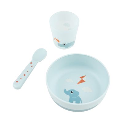 Done By Deer First Meal Set Foodie Playground Blue