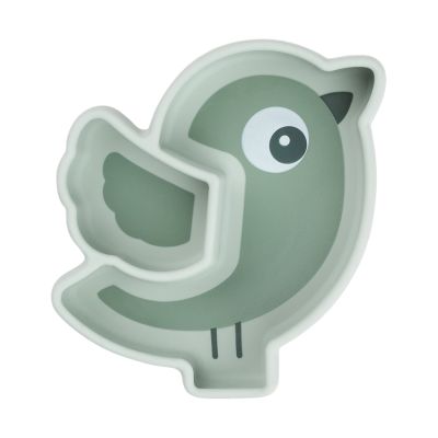 Done By Deer Silicone Stick&amp;Stay Snack Bord Birdee Green
