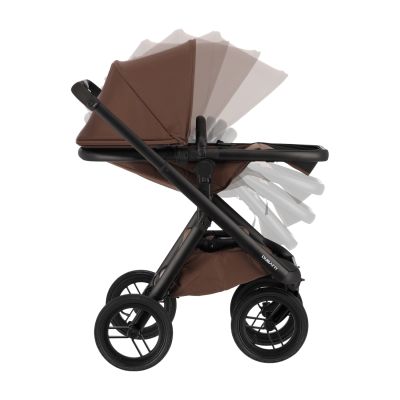 Dubatti One E6 Kinderwagen 2-in-1 - Black / Walnut Brown
