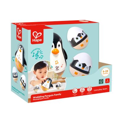 Hape Babyspeelgoed - Wobbling Penguin Family