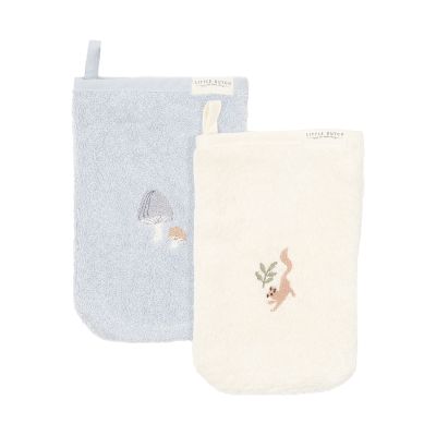 Little Dutch Washandjes - Geborduurd - 2 stuks - Forest Friends