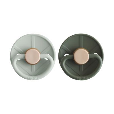 FRIGG Little Viking Fopspeen - Rond - 2 Stuks - 6-18 Mnd - Sage/Olive