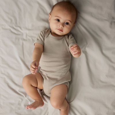 Name It Romper - 3P SS Solid Rib - China Blue - Mt. 50