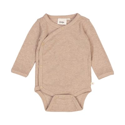 Feetje Romper Wikkel Rib The Magic Is In You Taupe Melange 50