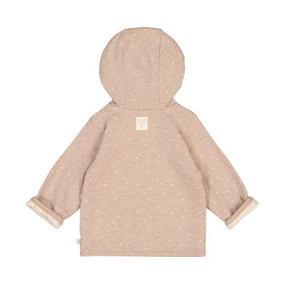 Feetje Jas Met Capuchon Omkeerbaar Print The Magic Is In You Taupe Melange 50