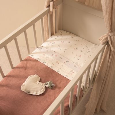 Witlof For Kids Velvet Rib Knuffeldoekje Hart - Soft Sand 