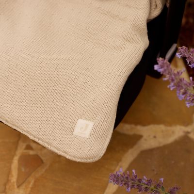 Jollein Sprinkle Knit Voetenzak - Groep 0+ 3/5 Punts Gordel - Sand Jollein Sprinkle Knit Voetenzak - Groep 0+ 3/5 Punts Gordel - Sand