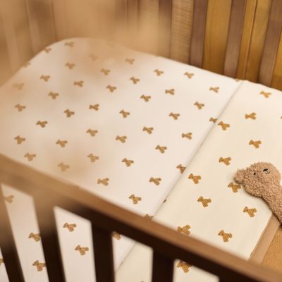 Jollein Hoeslaken - 60x120 cm - Jersey - Mini Teddy Bear Jollein Hoeslaken - 60x120 cm - Jersey - Mini Teddy Bear