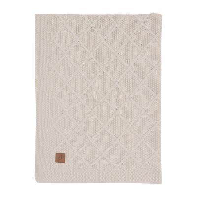 Jollein Check Knit Wiegdeken - 75 x 100 cm - Oatmeal 