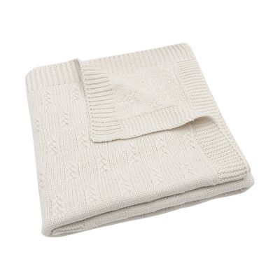Jollein Wiegdeken Grain Knit Oatmeal 75 x 100 cm