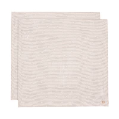 Jollein Multidoek Hydrofiel Large Miffy Stripe Biscuit 115 x 115 cm 2-Pack