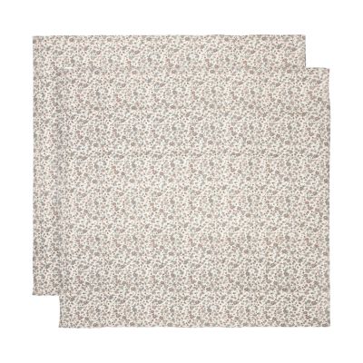 Jollein Multidoek Hydrofiel Retro Flowers 115 x 115 cm 2-Pack