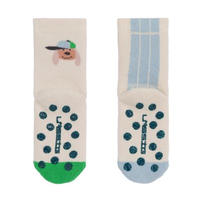 Laessig Anti‑Slip Sokken GOTS 2 pcs Dog - Maat 19‑22