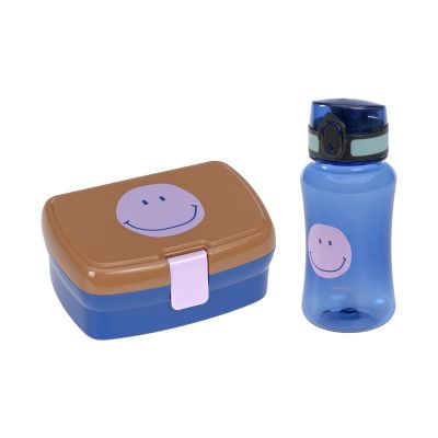 Lässig Lunch Set Little Gang Smile Caramel/Blue