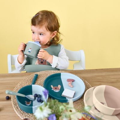 Lässig Tiny Team Cat Bord - Siliconen - Roze 