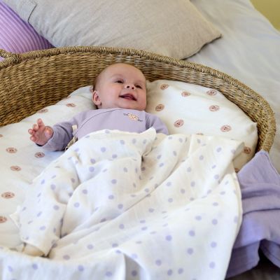 Lässig Tiny Team Swaddle - 3 Stuks - 80 x 80 cm - Heavenly Soft - Pastel Lilac