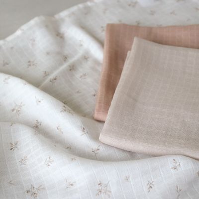 Lässig Swaddle & Burp Doeken - Miracle Of Nature Leaves - 3 Stuks - 80 x 80 cm