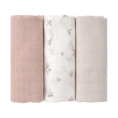 Lässig Swaddle & Burp Doeken - Miracle Of Nature Leaves - 3 Stuks - 80 x 80 cm