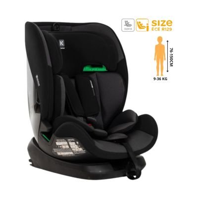 Kidsriver Autostoel Sigma-S Zwart 76-150 cm