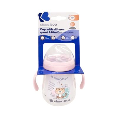 Kikkaboo Savanna Beker Met Siliconen Tuit - 240ml - Roze