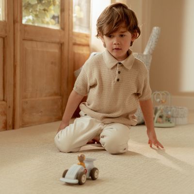 Little Dutch Pullback Racewagens Inclusief Pegdolls – Set van 2 – Hout 
