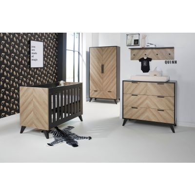 Interbaby Ledikant 70 x 140 Incl. Juniorzijde - Commode XL 6 Laden Lancaster