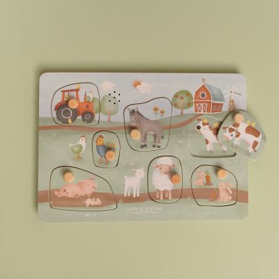 Little Dutch Geluidenpuzzel Little Farm FSC