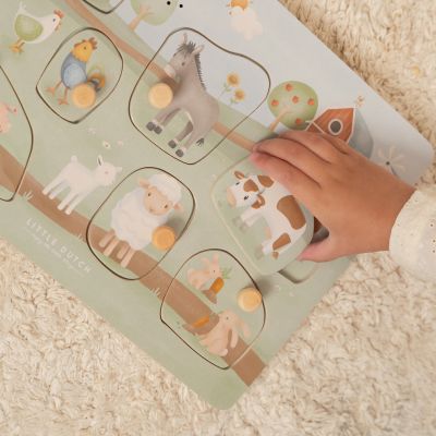 Little Dutch Geluidenpuzzel Little Farm FSC
