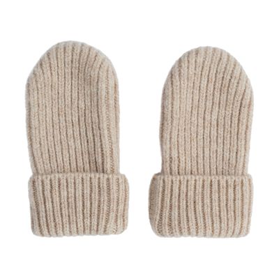 Lodger Mittens Merino Wool Beige 0-12M