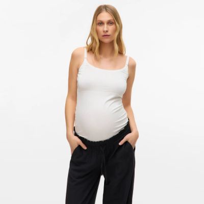 MAMA.LICIOUS Zwangerschapstop - Kerrie - 2-Pack - Maat M - Black/Snow White MAMA.LICIOUS Zwangerschapstop - Kerrie - 2-Pack - Maat M - Black/Snow White