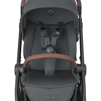 Maxi-Cosi Kinderwagen - Oxford Plus - Twillic Graphite (Dark Frame + Brown Leather)