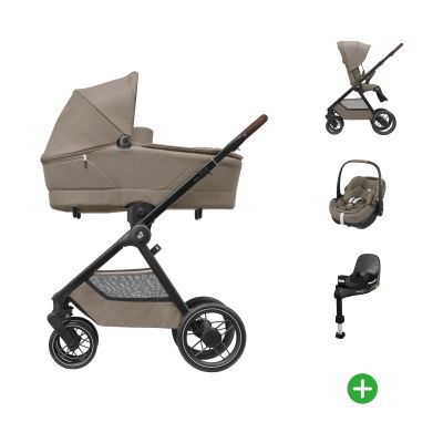 Maxi-Cosi Oxford+ V1 4-in-1 Kinderwagen Met Pebble 360 Pro2 Autostoel - Twillic Truffle