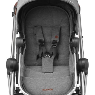 Maxi Cosi Kinderwagen 2 in 1 Zelia 3 Luxe Twillic Grey (Chrome frame & Brown Leather)
