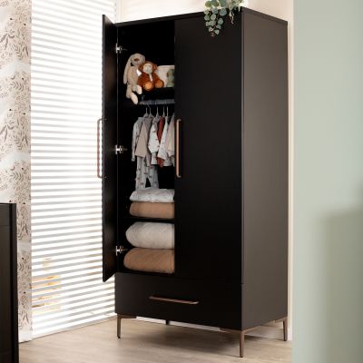 TWF Ledikant 60 x 120 - Commode 3 Laden - Hanglegkast 2 Deuren 1 Lade Modena Metaal