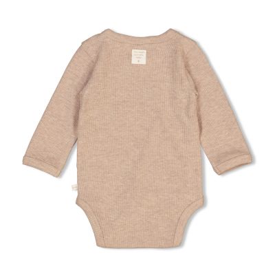 Feetje Romper Wikkel Rib The Magic Is In You Taupe Melange 44