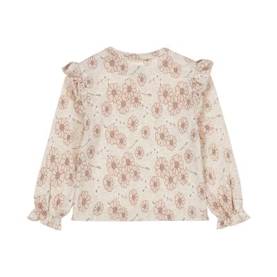 Dirkje Flower T-shirt – Maat 56 – Offwhite