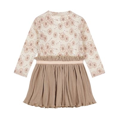Dirkje Jurk Flower – Taupe Offwhite – Maat 56