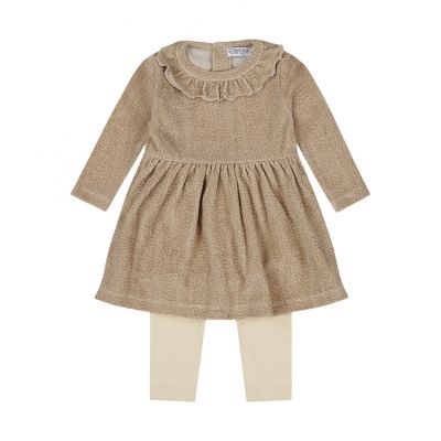 Dirkje Jurk + Legging - Beige Grey
