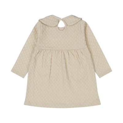 Dirkje Jurk – Kraagje – Maat 80 – Beige Grey
