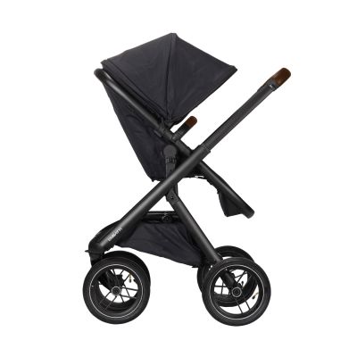 Dubatti One E5 Kinderwagen 2-in-1 Black Frame Black/Dark Brown