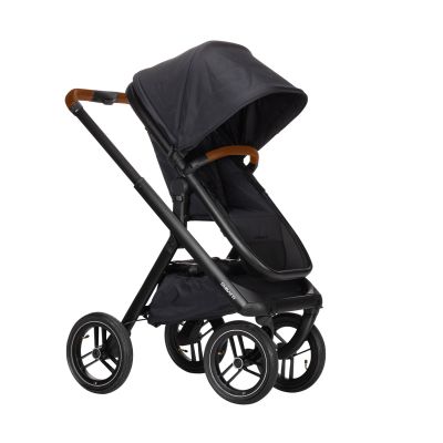 Dubatti One E5 Kinderwagen 2-in-1 Black Frame Black/Cognac