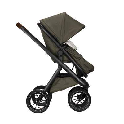Dubatti One E5 Kinderwagen 2-in-1 Green Frame Black/Dark Brown