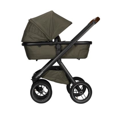 Dubatti One E5 Kinderwagen 2-in-1 Green Frame Black/Dark Brown
