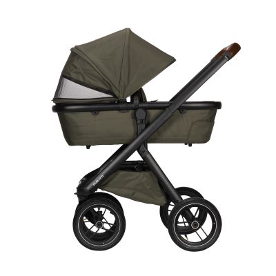 Dubatti One E5 Kinderwagen 2-in-1 Green Frame Black/Dark Brown