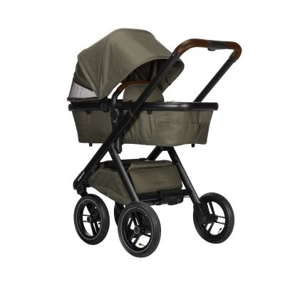 Dubatti One E5 Kinderwagen 2-in-1 Green Frame Black/Dark Brown